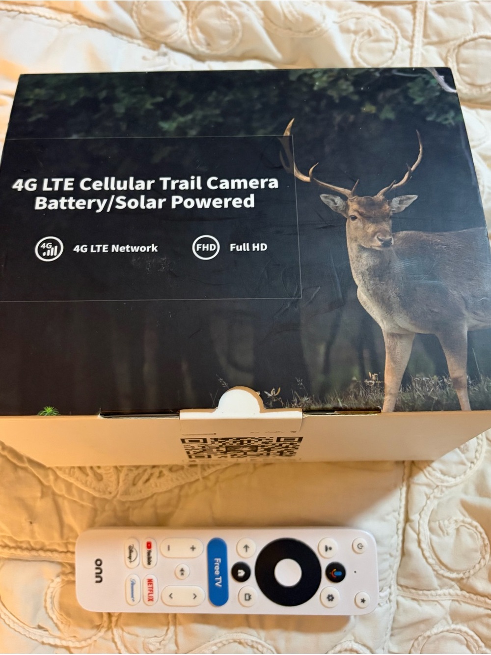 4G LTE Cell Trail Cam Battery/Solar Powered, Night Vision, PIR Motion Det, Camo